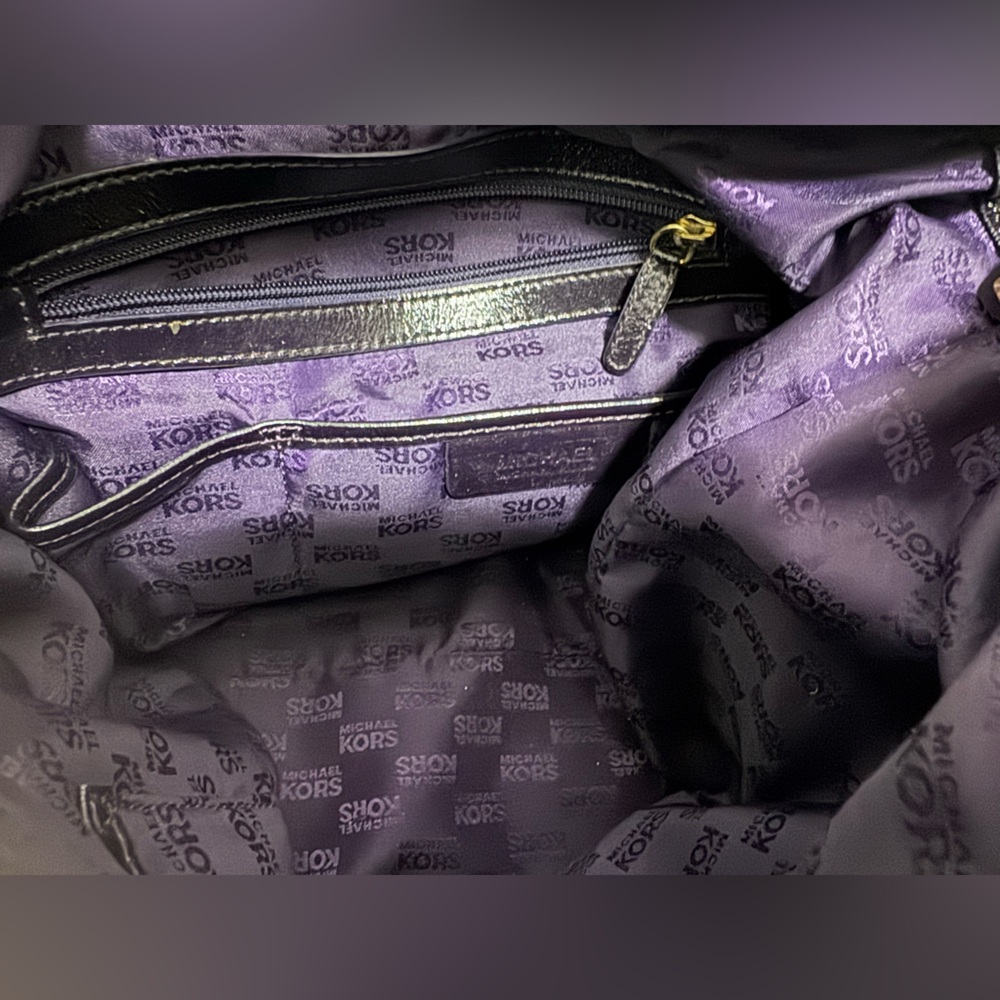 Michael Kors deep purple/black crocodile patent leather purse - Picture 11 of 11